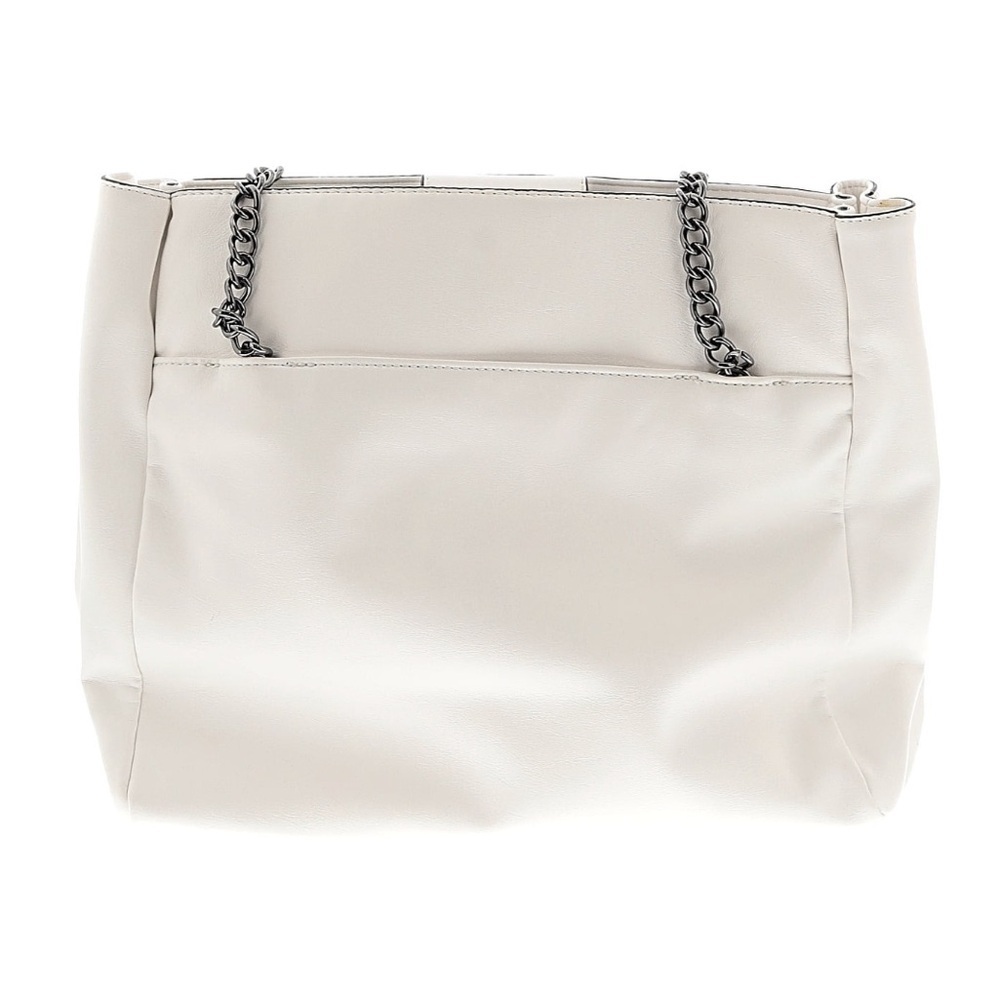 Vera Wang White Leather Shoulder Bag - Picture 3 of 5